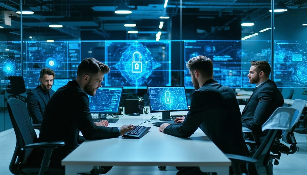 IT professionals providing cybersecurity support to a business team IT professionals providing cybersecurity support to a business team
